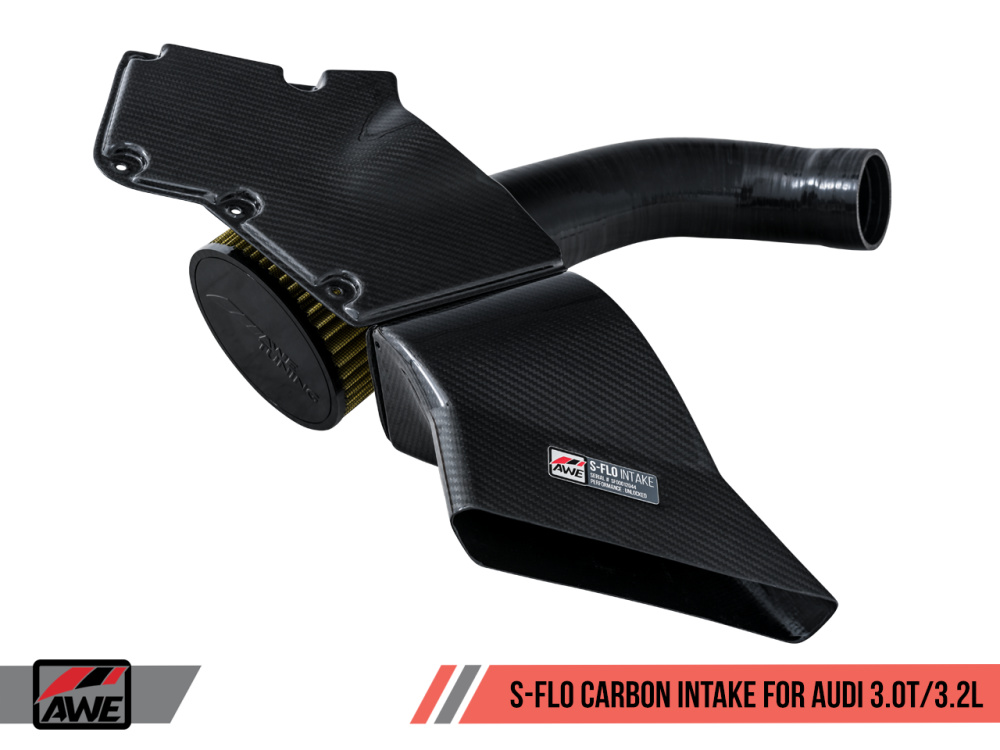 Впускная система AWE S-FLO Carbon Intake для Audi S4/S5 (B8/B8.5/8T) 3.0L V6 Supercharged (3.0 TFSI/EA837)