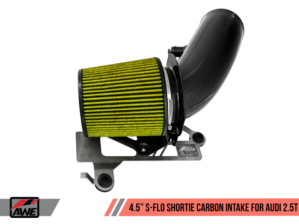 Впускная система AWE 4.5" S-FLO Shortie Carbon Intake для Audi TTRS (8S), RS3 (8V.1/8V.2) EA855/CEPA/CEPB/DAZA) 2.5L TFSI/EVO