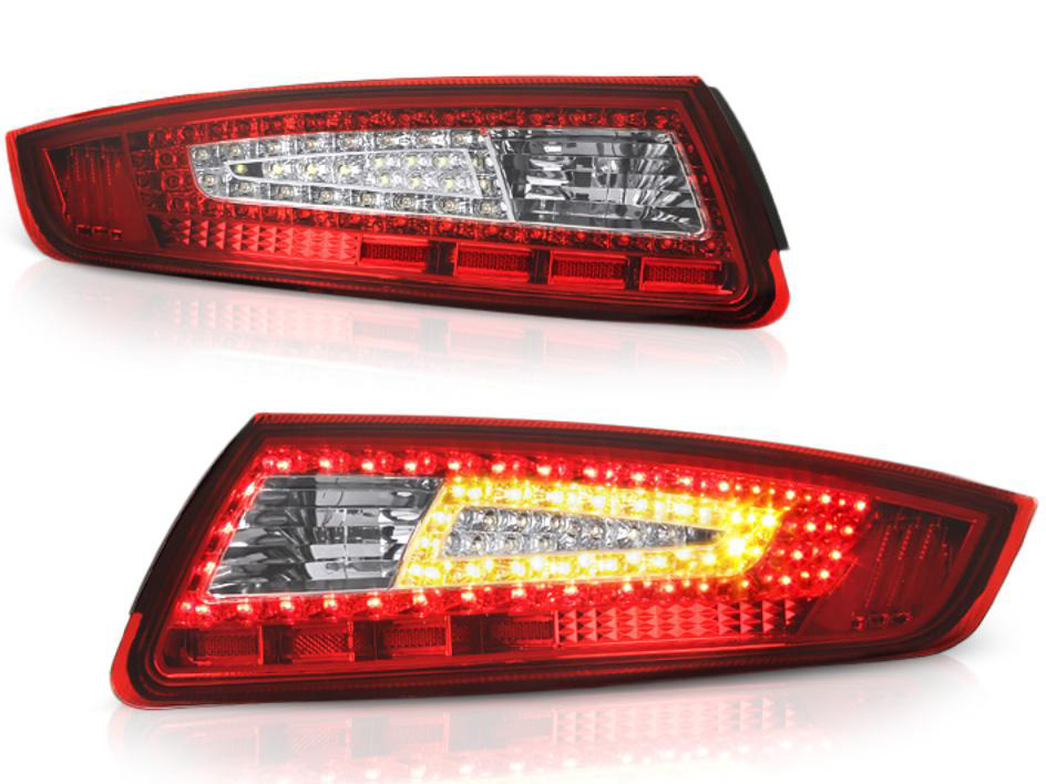 Задние фонари со светодиодами LED Rosso Red 1 (Clear Lens) для Porsche 911 (997) 2005-2009