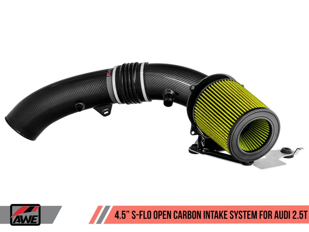 Впускная система AWE 4.5" S-FLO Open Carbon Intake для Audi TTRS (8S), RS3 (8V.1/8V.2) EA855/CEPA/CEPB/DAZA) 2.5L TFSI/EVO