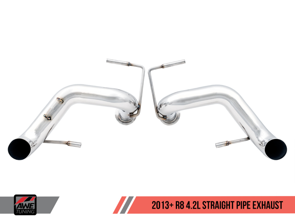 Выхлопная система AWE Straight Pipe Cat-Back для Audi R8 (Coupe/Spyder) V8-4.2L FSI (2014-2015)