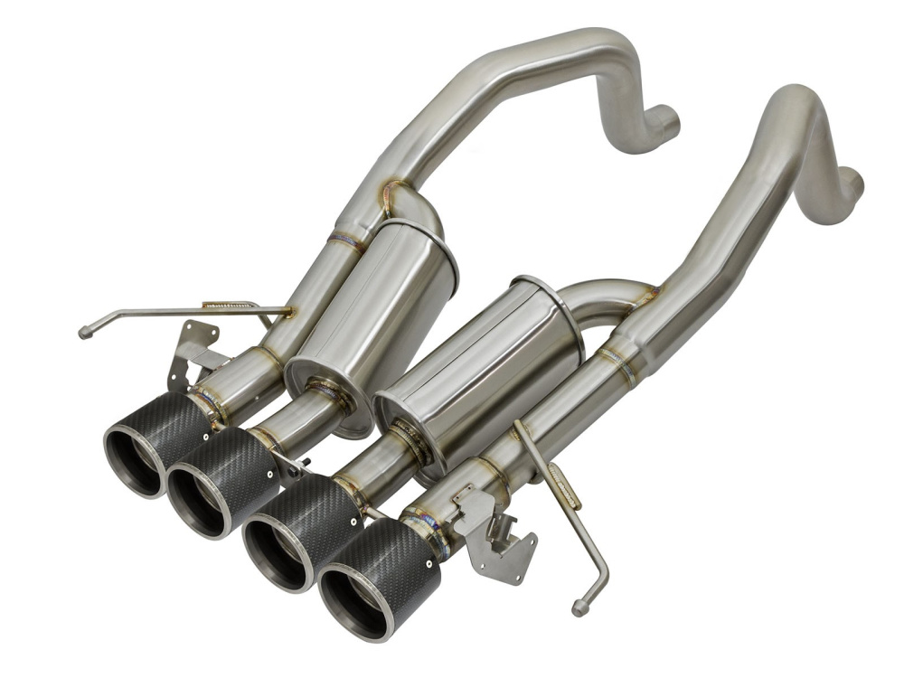 Выхлопная система aFe POWER MACH Force-Xp Carbon Axle-Back (с клапанами NPP) для Chevrolet Corvette (C7) Z06 (LT4) 2015-18
