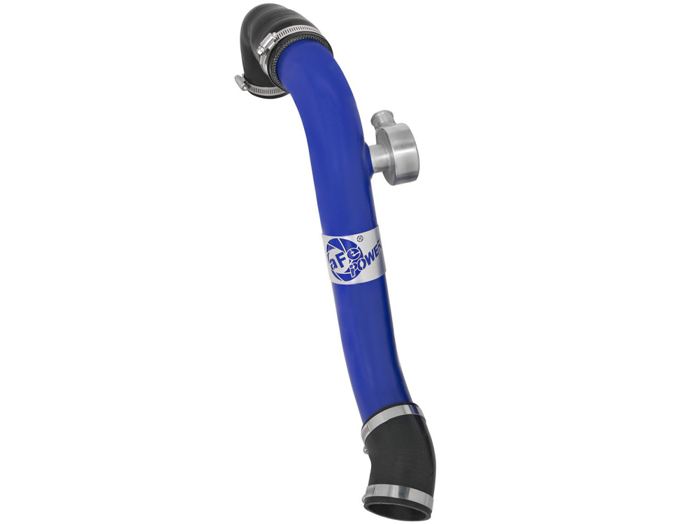 Чарджпайп (горячей стороны/discharge pipe) aFe Power BladeRunner (Blue) для Ford Mustang L4-2.3L (t) EcoBoost (2015-2020)