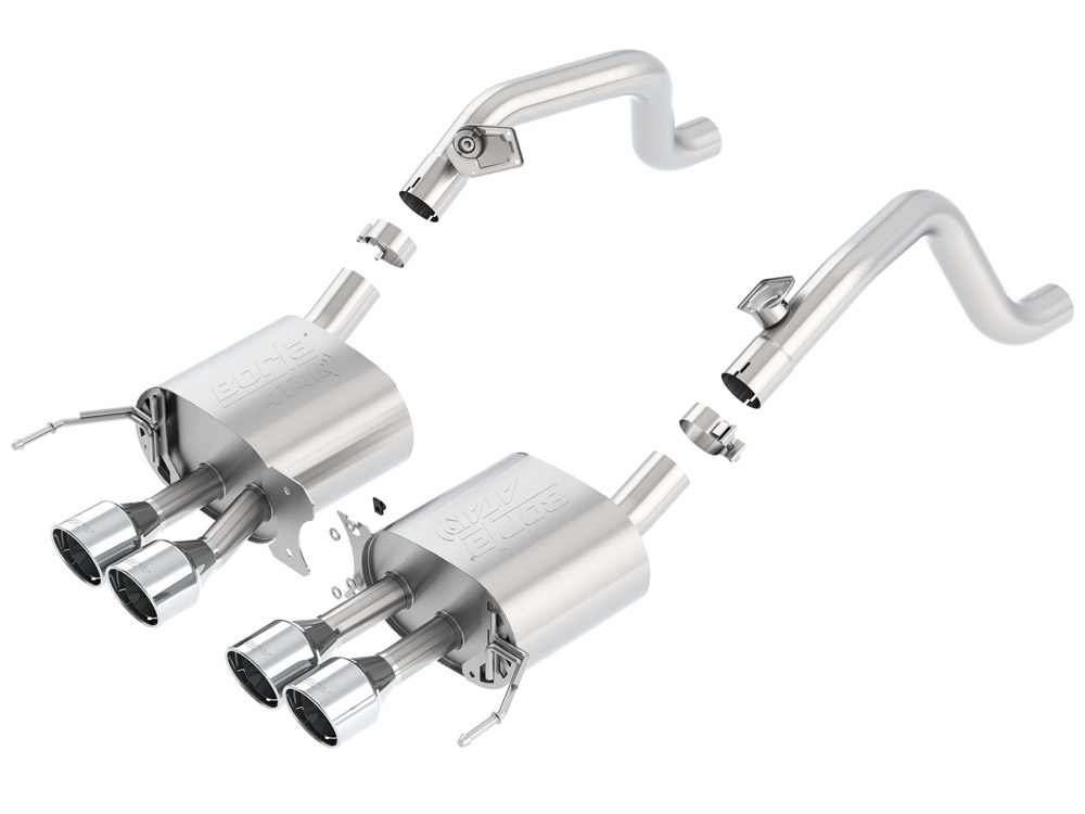Выхлопная система Borla ATAK® Axle-Back (с клапанами AFM) для Chevrolet Corvette (C7) Stingray/Z51 (LT1) 2014-18 11869