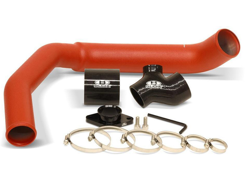 Чарджпайп (горячей стороны/discharge pipe) BLOX Racing (Red) для Subaru Impreza WRX (FA20F/F20DIT) H4-2.0L Boxer/Flat4