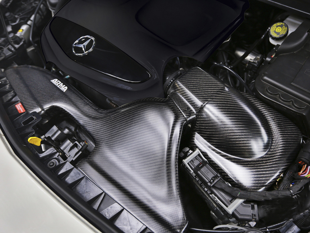 Впускная система ARMASPEED (Carbon Fiber) для Mercedes-Benz A/CLA/GLA 180/200/250 (w176/с117/x156) L4-1.6L/2.0L Turbo (M270 DE16 LA/DE20 LA)