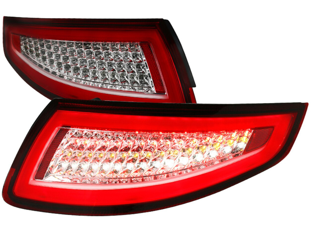 Задние фонари со светодиодами LED (Chrome Housing/Red Lens) для Porsche 911 (997) 2005-2009