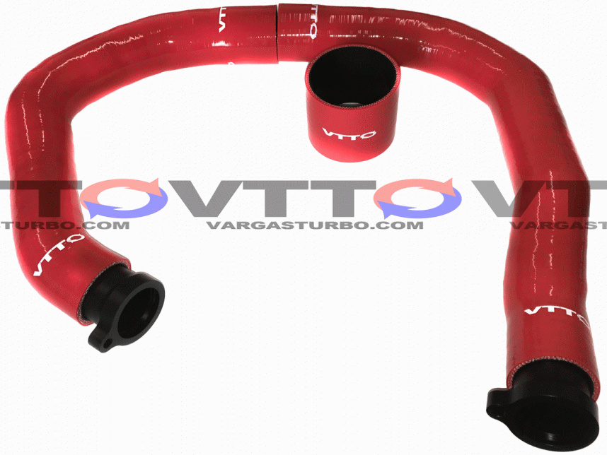 Силиконовые чарджпайпы (горячей стороны/discharge pipe) VVT (Vargas Turbocharger Technologies) Red для BMW M3/M4/M2 Competition (F80/F82/F83/F87) L6-3.0L (S55)