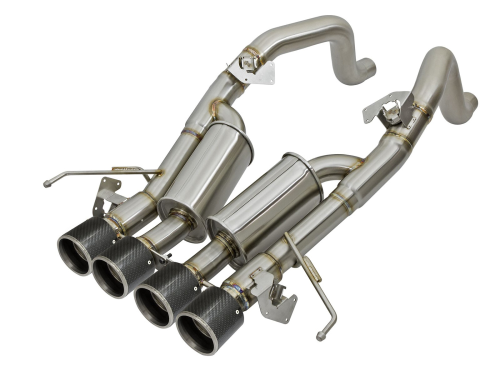 Выхлопная система aFe POWER MACH Force-Xp Carbon Axle-Back (с клапанами AFM / NPP) для Chevrolet Corvette (C7) Stingray/Z51 (LT1) 2014-18