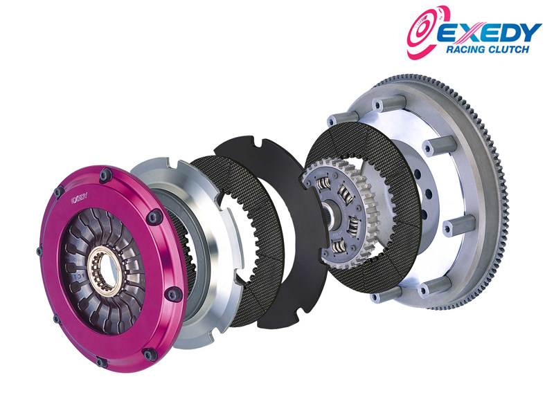 Сцепление Exedy Racing - Stage 4 Twin Carbon Clutch Kit Solid Hub Pull Type Clutch Mitsubishi Lancer (1996-2002, 2005-2006) MM022HBMC