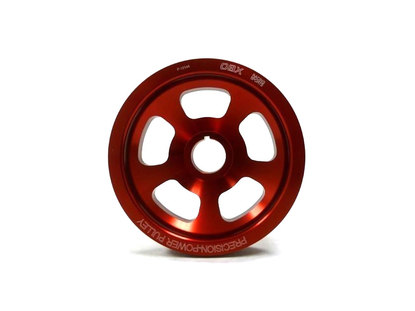 Спортивный шкив коленчатого вала (красный) OBX-R для Infiniti FX35/G35/G37 Sedan / Nissan 350Z/370Z