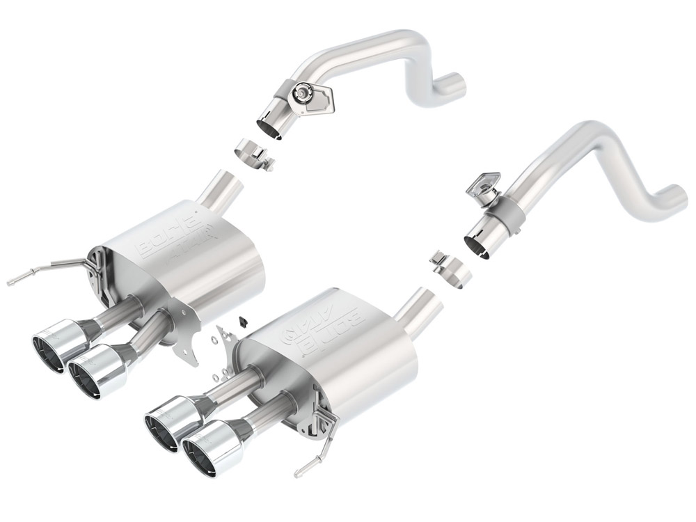 Выхлопная система Borla ATAK® Axle-Back (с клапанами AFM) для Chevrolet Corvette (C7) Stingray/Z51 (LT1) 2014-18 11863