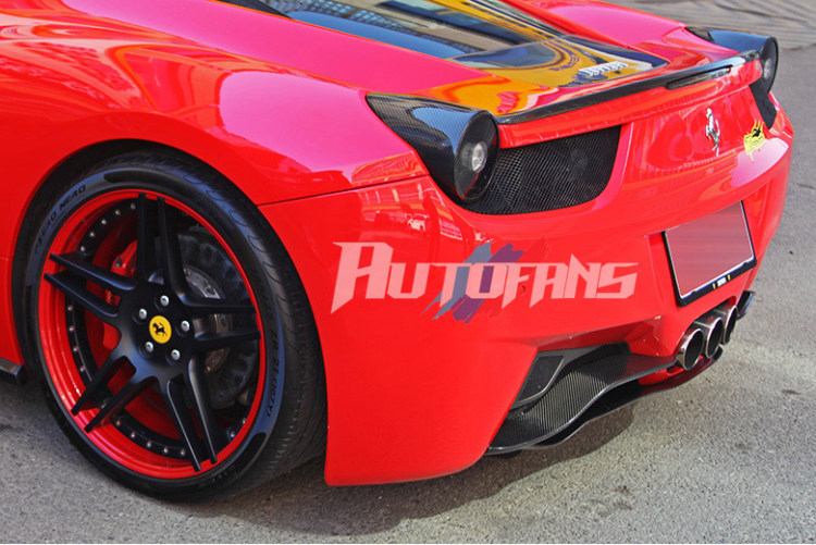 Накладки для задних фонарей (карбон)-Ferrari-458-Italia