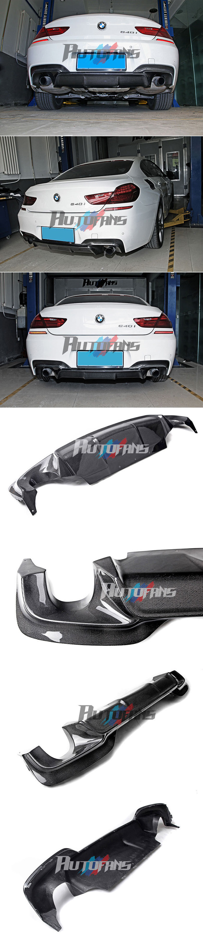 Карбоновый диффузор заднего бампера Carbon Fiber BMW F06-F12-F13 Grand Coupe 640i M-Sport