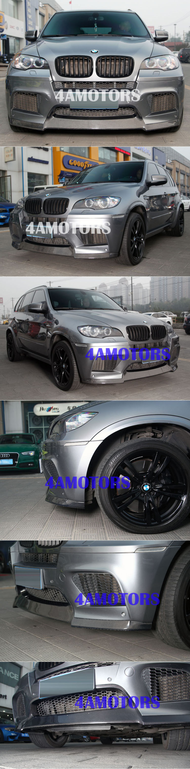 Карбоновая накладка переднего бампера BMW-E71-X6M-E70-X5M-CARBON-FIBER-X5-M-X6-M