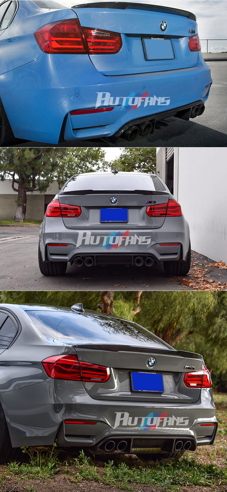 Диффузор заднего бампера AF Type-10 (карбон) Carbon Fiber BMW M3/M4 (F80/F82)