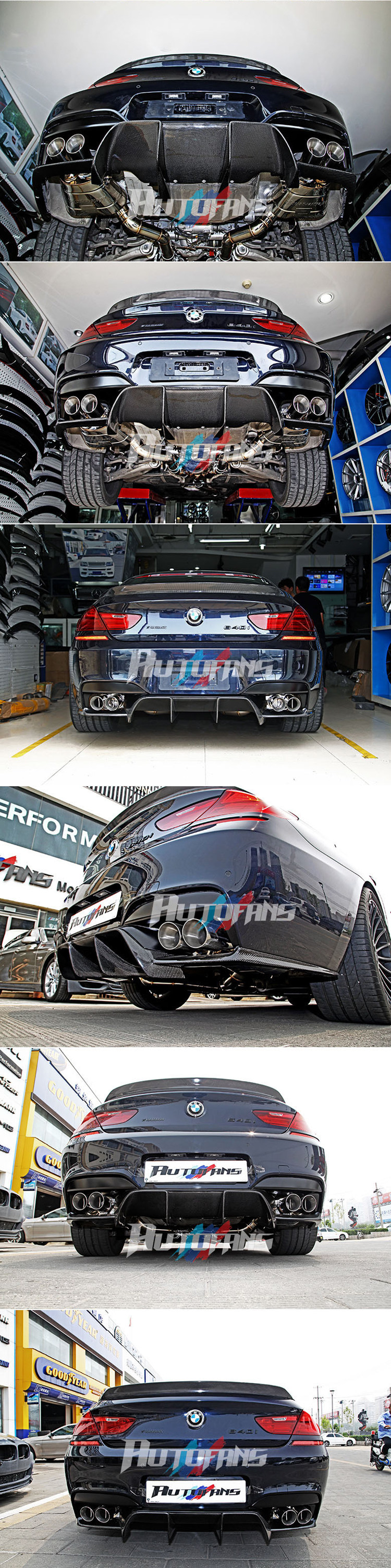 Диффузор заднего бампера Performance V4 (карбон) BMW F06 F12 F13 Grand Coupe 640i 650i M-Sport