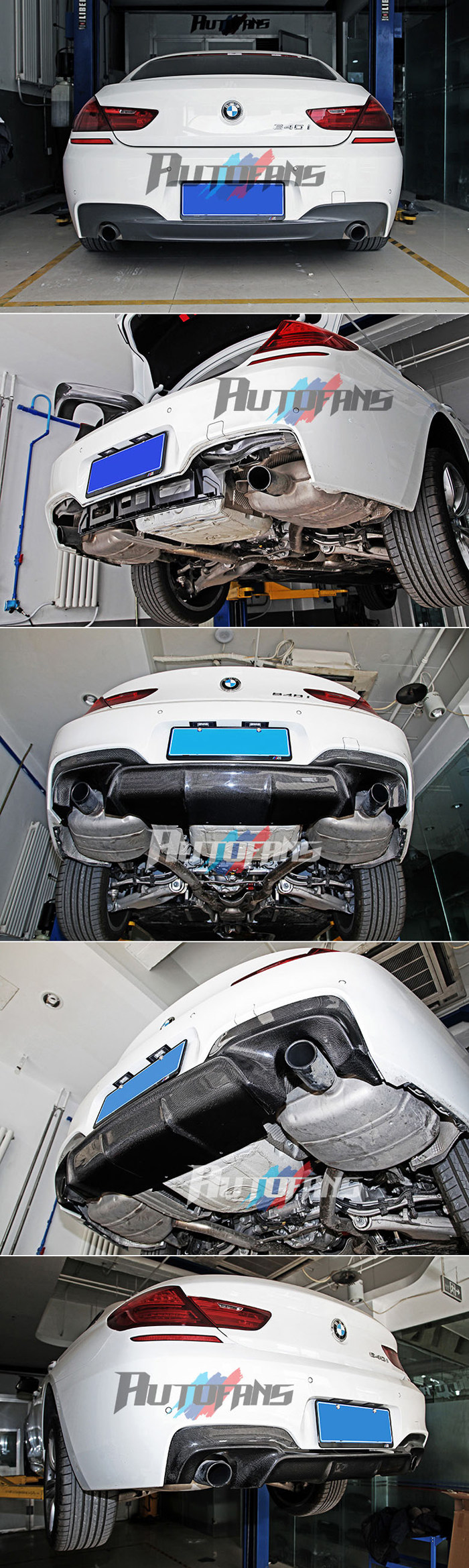 Карбоновый диффузор заднего бампера Carbon Fiber BMW-F06-F12-F13 Grand Coupe 640i M-Sport
