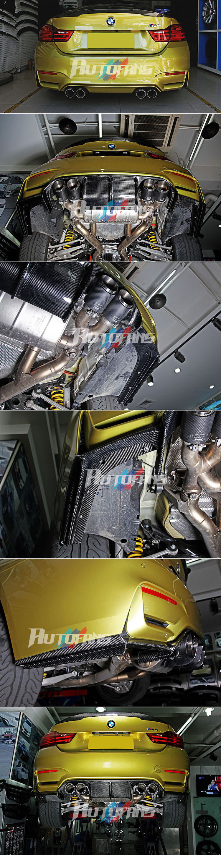 Диффузор заднего бампера AF-Type 2 (карбон) Carbon Fiber BMW F80/F82 M3/M4