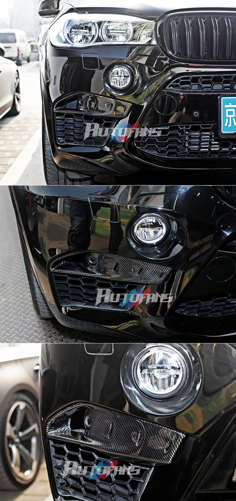 Карбоновые вставки переднего бампера M (карбон) Carbon Fiber BMW X5M (F85) / X6M (F86)