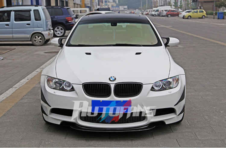Carbon-Fiber-Front-Spoiler-Splitter-Diffuser-Canard-4pcs-Set-For-BMW-E9X-M3