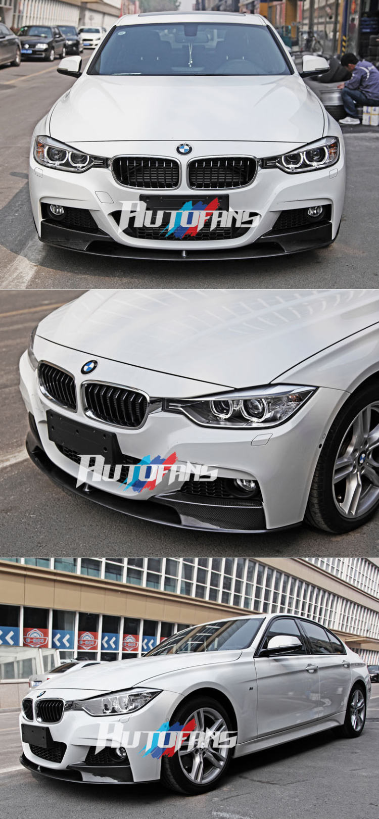 Карбоновая накладка переднего бампера Performance BMW-F30-3-SERIES-M-TECH-M-SPORT-P-Style-CARBON 320i-328i-335i