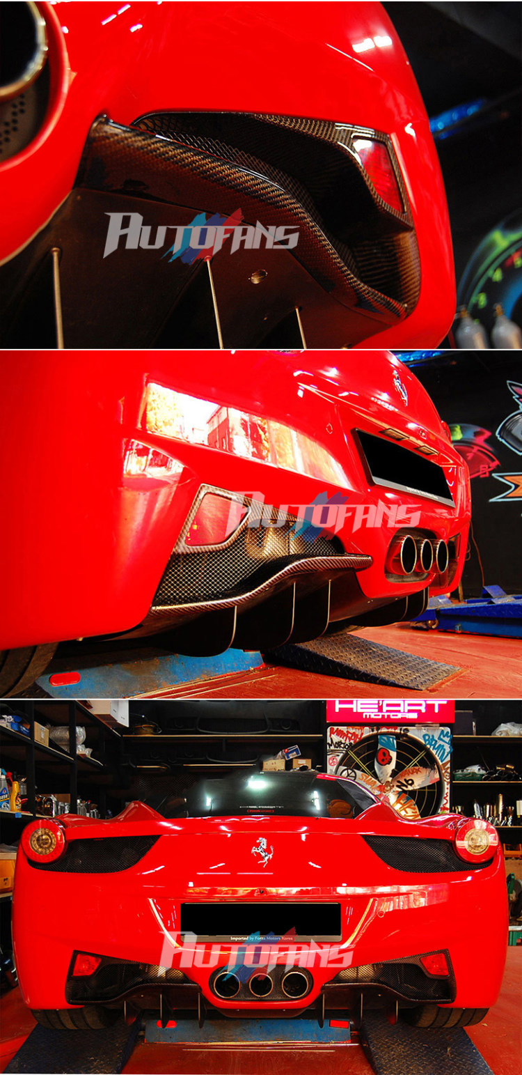 Вставки задних противотуманных фонарей (карбон) Carbon-Fiber Ferrari 458 italy