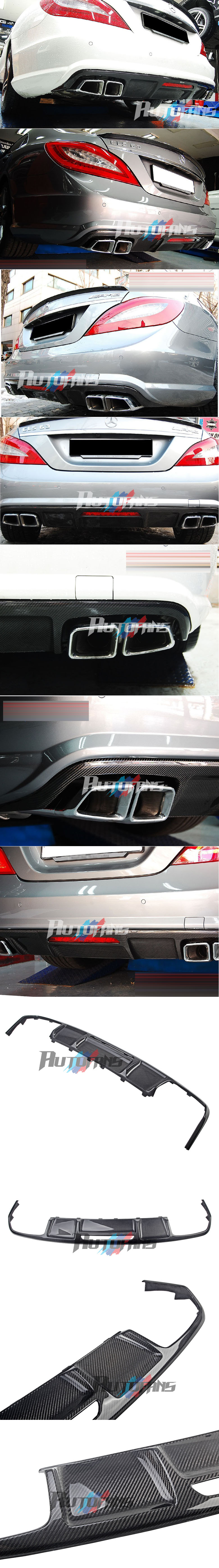 BENZ W218 CLS63 OE STYLE CARBON FIBER REAR DIFFUSER