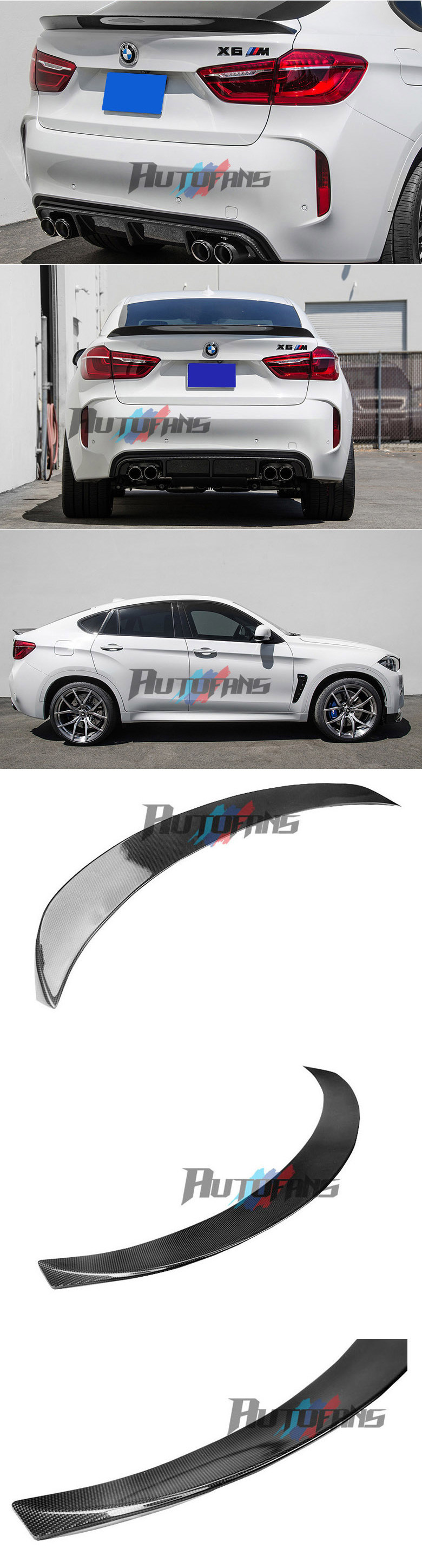 Лип-спойлер крышки багажника AF Type-2 (карбон) Carbon Fiber BMW X6/X6M F16/F86