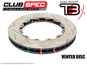 Ротор тормозного диска DBA T3 Clubspec 5000 Series (насечки) для Mitsubishi Lancer Evolution X GSR/MR Перед 350x32mm 52223.1S