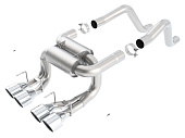 Выхлопная система Borla ATAK® Axle-Back для Chevrolet Corvette Z06/ZR1(C6) V8 7.0L/6.2L (LS7/LS9) 2006-13 11822